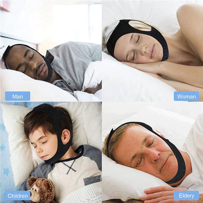 Premium Lycra Anti Snoring Chin Strap - Effective Sleep Apnea Solution