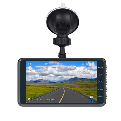 4” HD Touch Screen Dual Lens Dash Cam Recorder – Front & Rear Night Vision