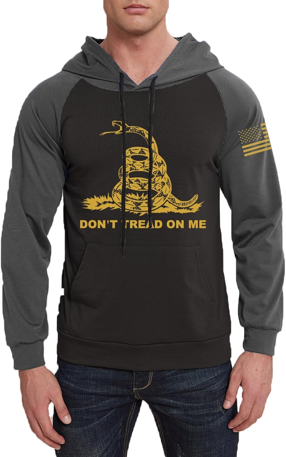 Don’t Tread on Me Hoodie – Men’s USA Flag Patriotic Pullover