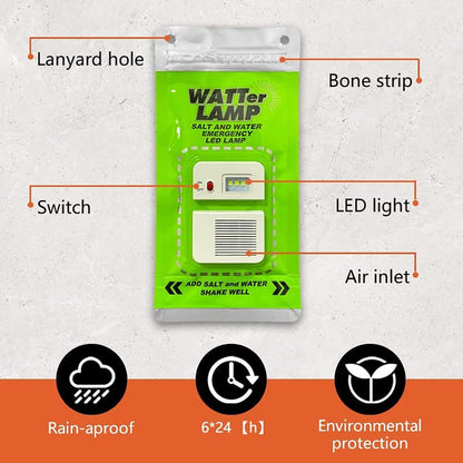 Saltwater Emergency LED Lamp - No Battery Needed