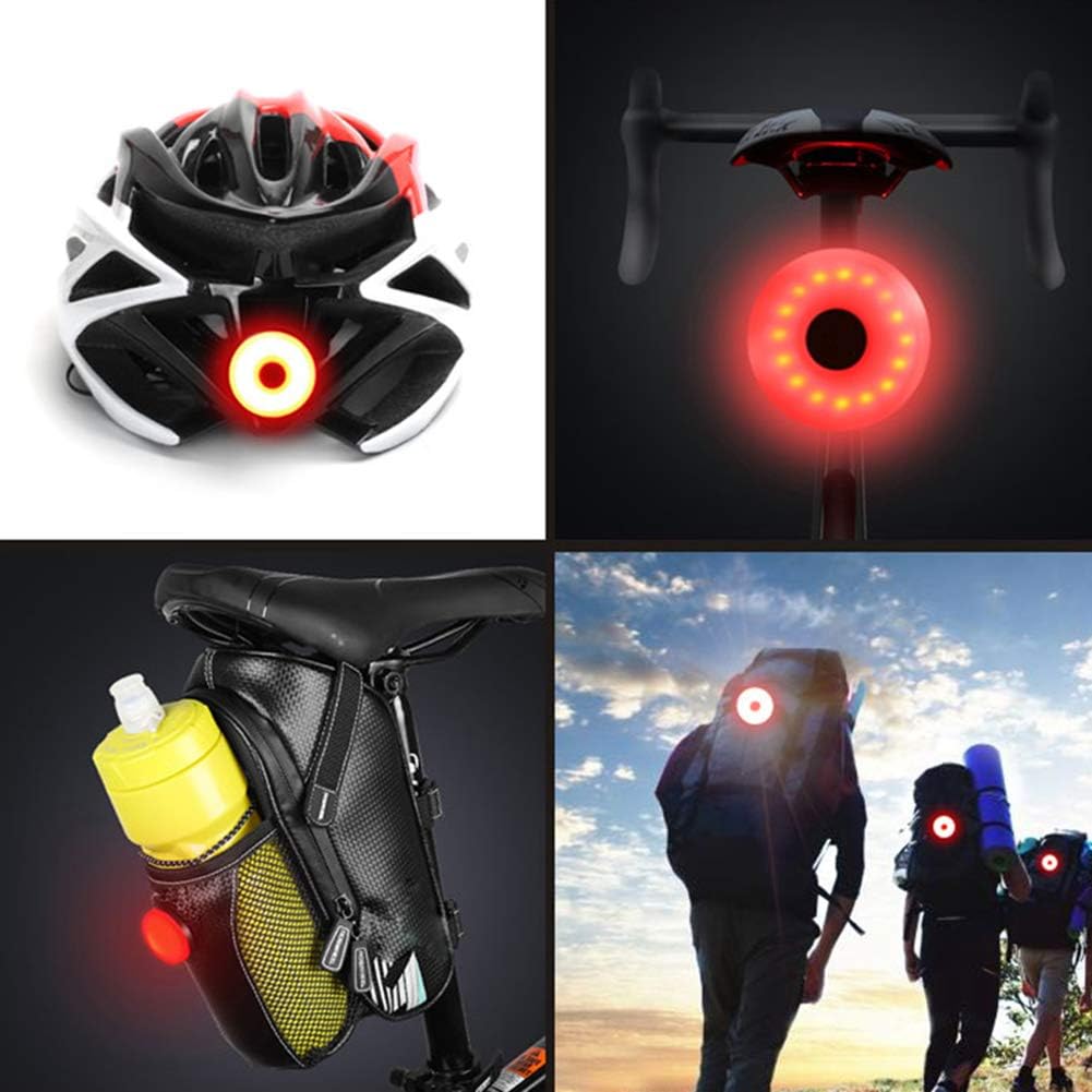 High-Intensity Bike Tail Light - USB LED Rear Light for Helmet & Bag