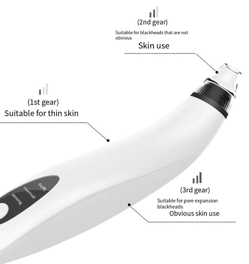 Deep Cleansing Facial Pore Blackhead & Whitehead Remover with Silicone Head