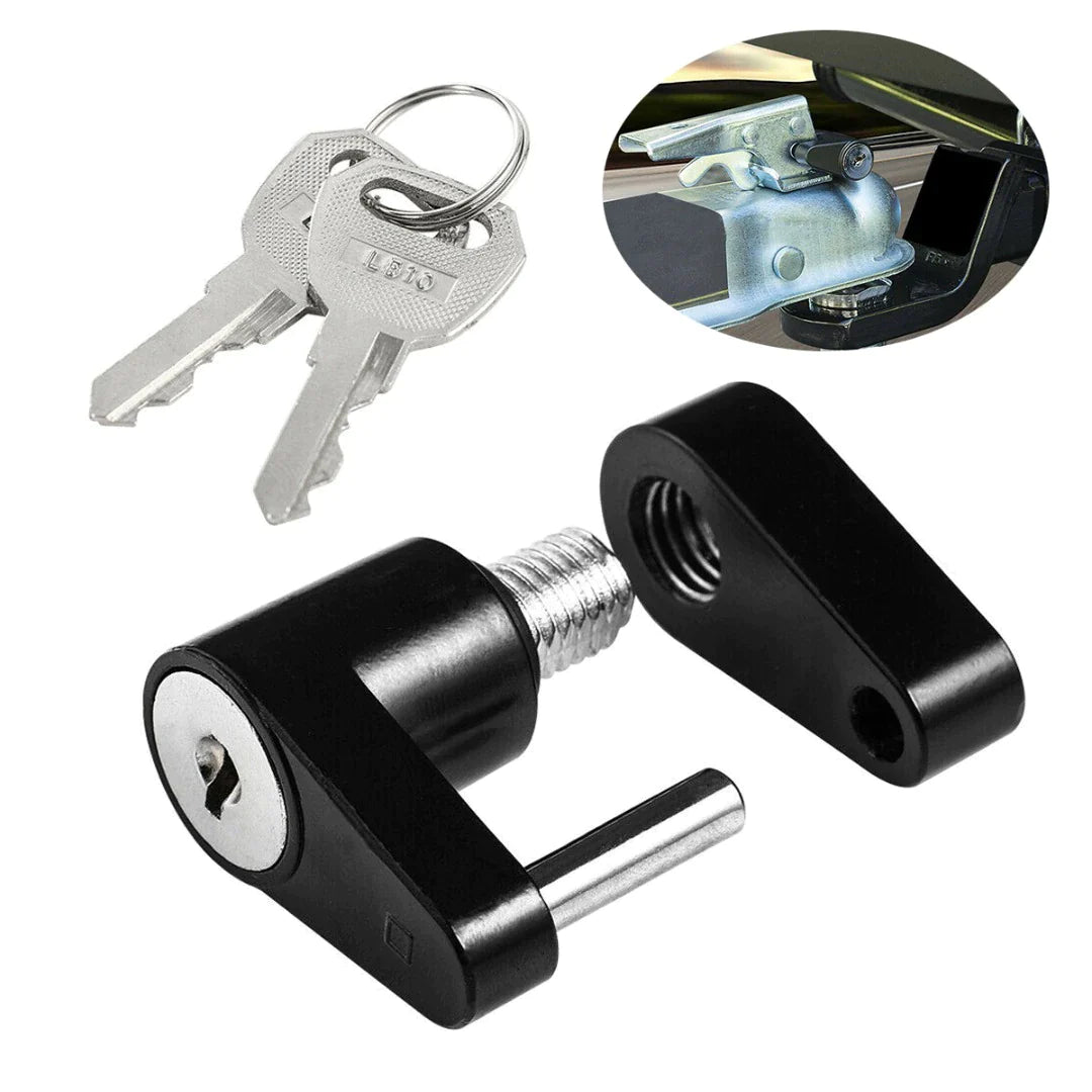 SafeTow Trailer Hitch Coupler Lock: Security for Towing Boats, RVs, Trucks, Cars - Trailer Hitch Coupler Lock Readi Gear