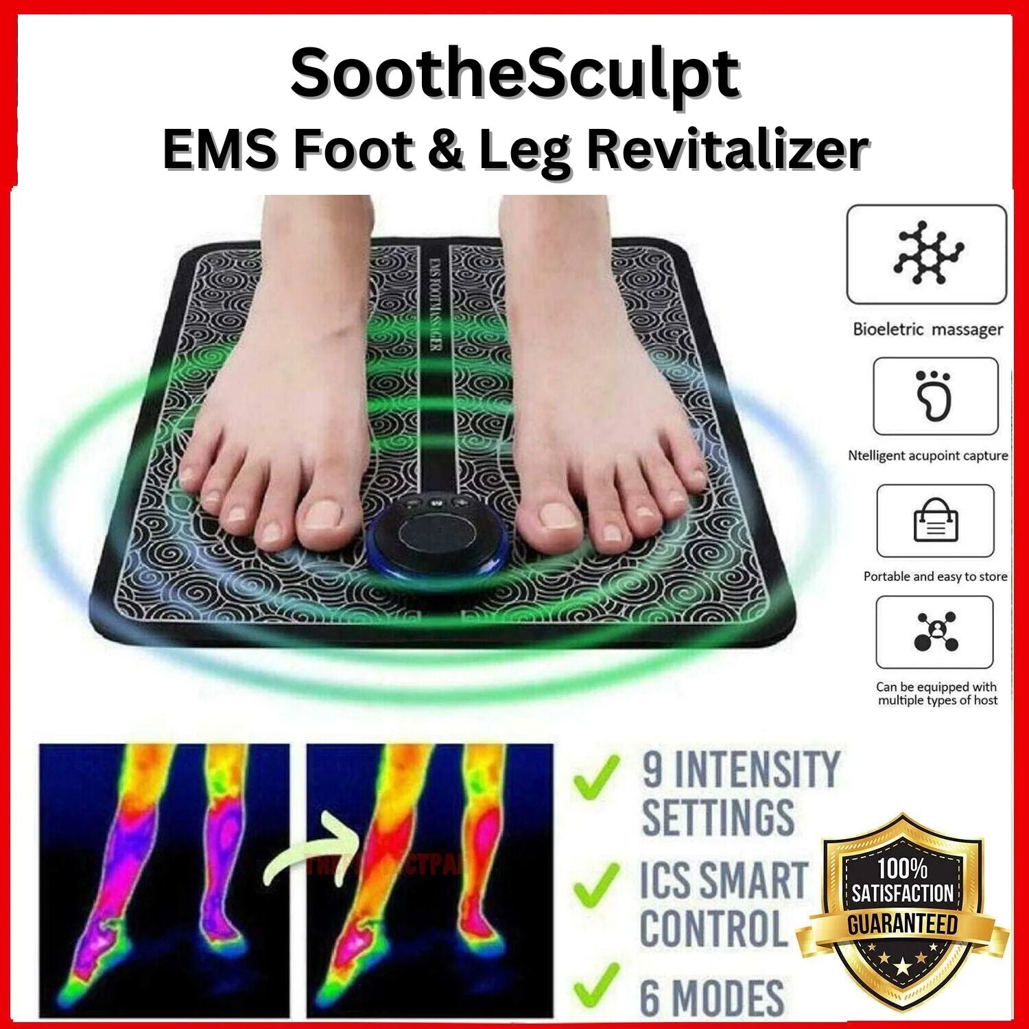 SootheSculpt EMS Foot & Leg Massager Revitalizer - Foot & Leg Massager Readi Gear