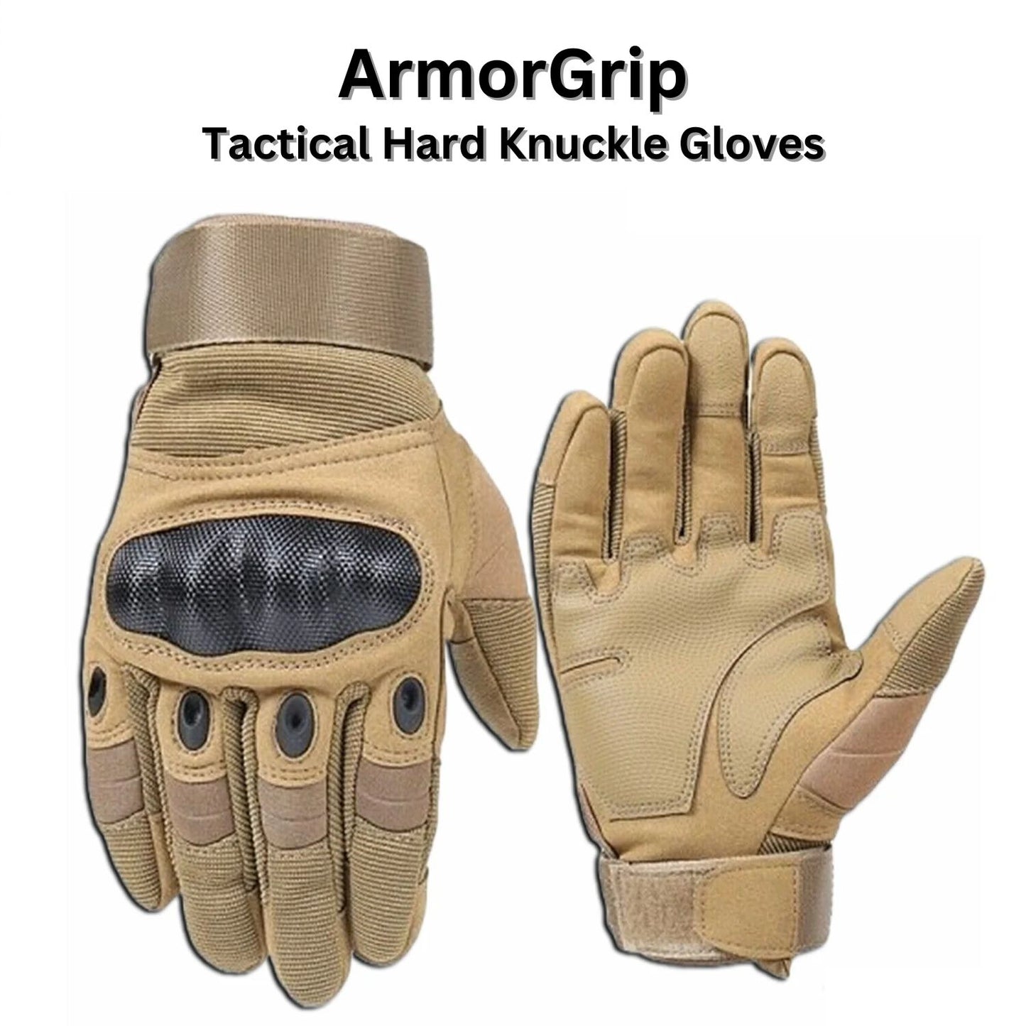 ArmorGrip Tactical Hard Knuckle Gloves - Tactical Gloves Readi Gear