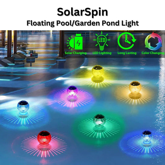 SolarSpin Floating Pool/Garden Pond Light - Solar Floating Pool Light Readi Gear