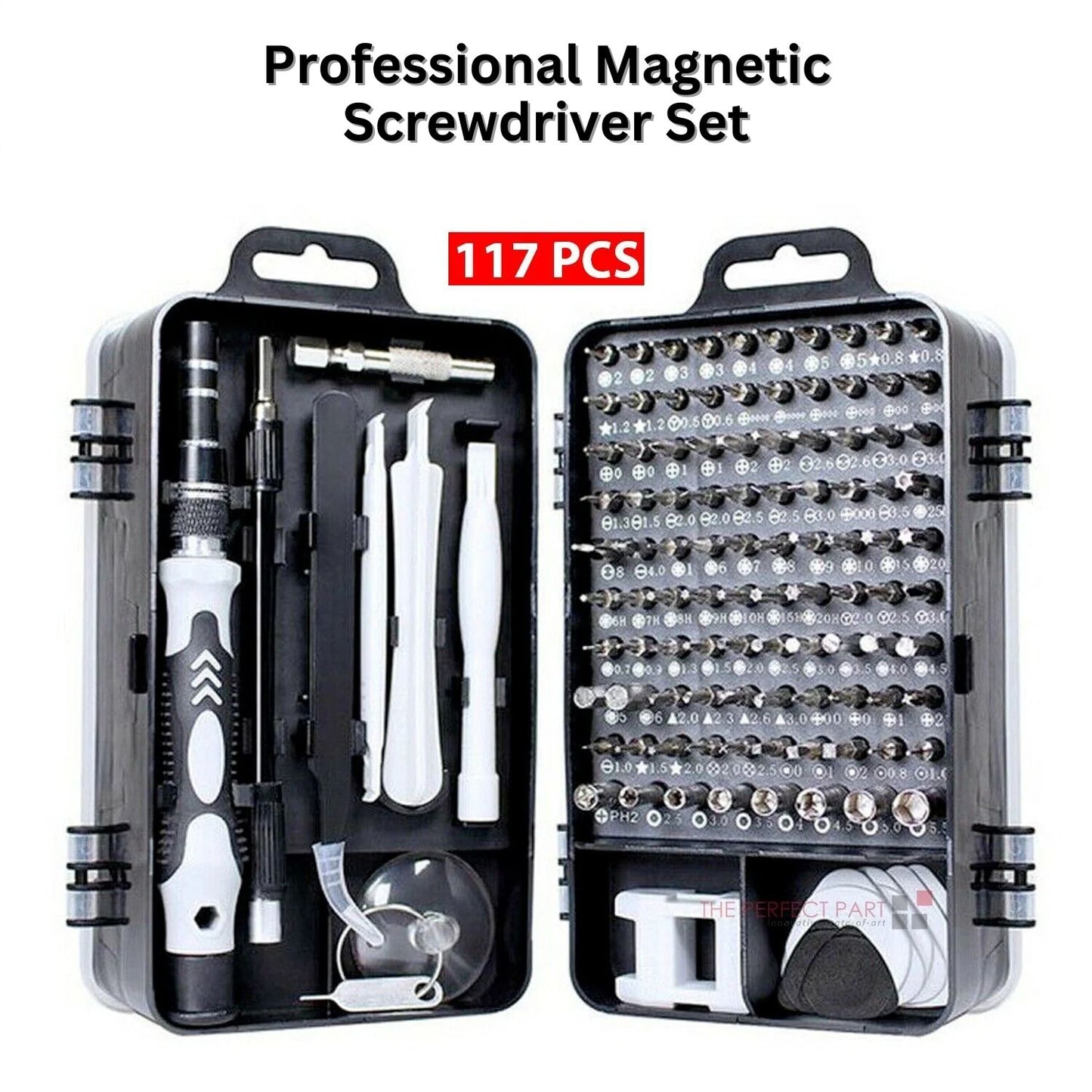 Professional Magnetic Screwdriver Set for iPhone, MacBook & Electronic Device Repair - 117 Pieces