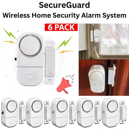 SecureGuard Wireless Home Security Alarm System - 6 Pack - Security Alarms Readi Gear