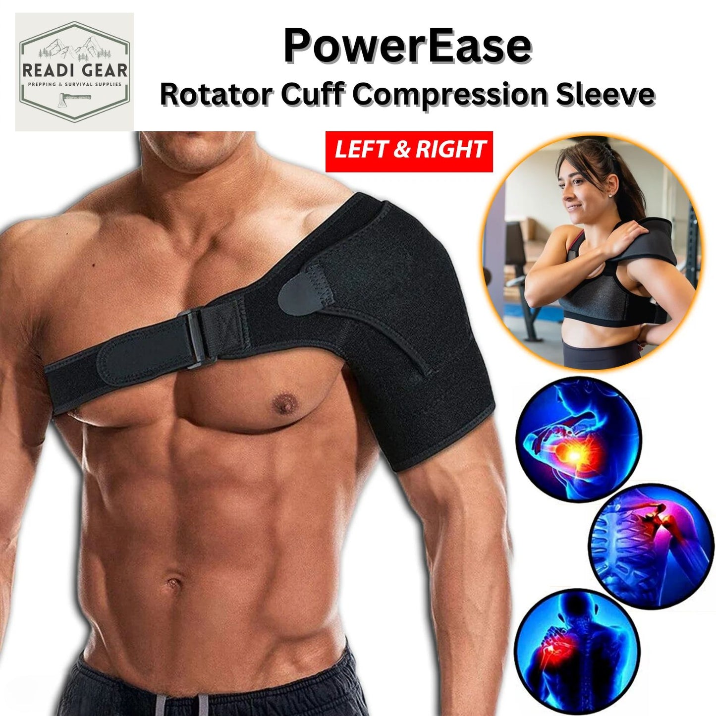 PowerEase Rotator Cuff Compression Sleeve - Readi Gear