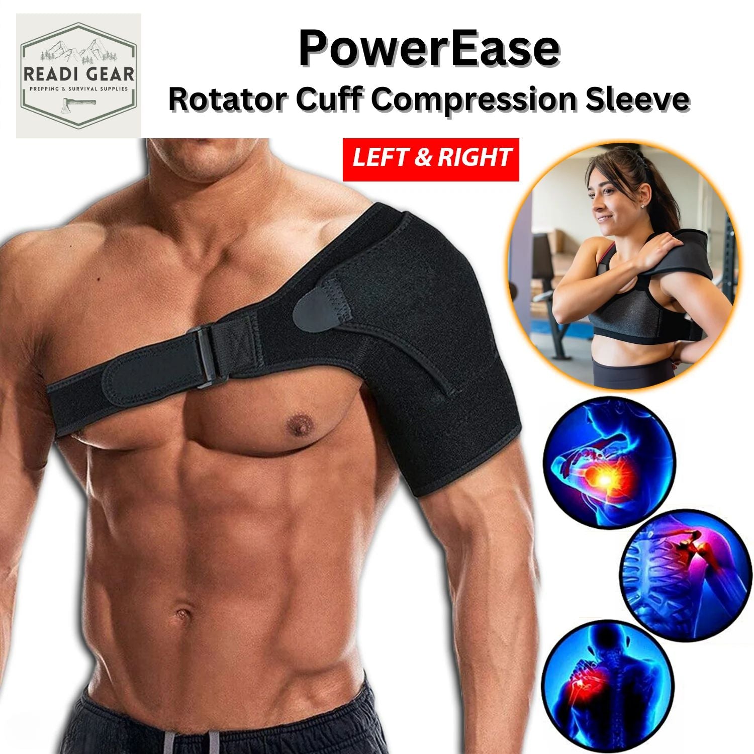 PowerEase Rotator Cuff Compression Sleeve - Readi Gear