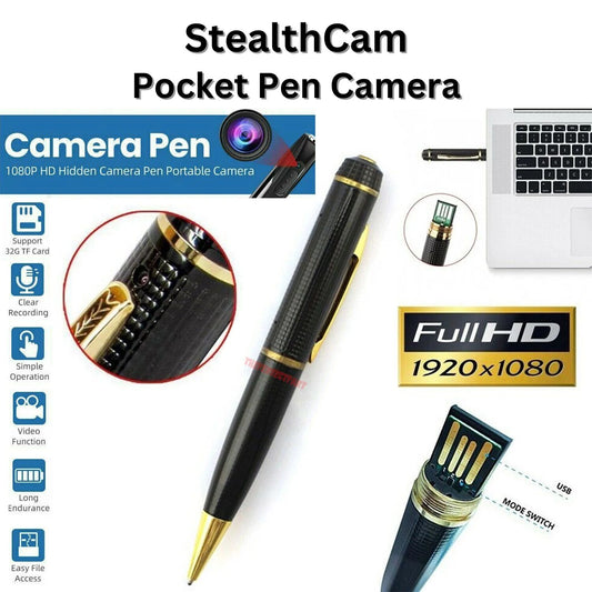 StealthCam 1080P HD Pocket Pen Camera - Security Camera Readi Gear