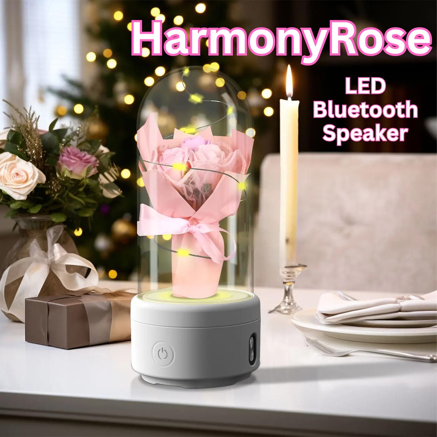 HarmonyRose LED Bluetooth Speaker Flower Bouquet - Mother's Day Gift