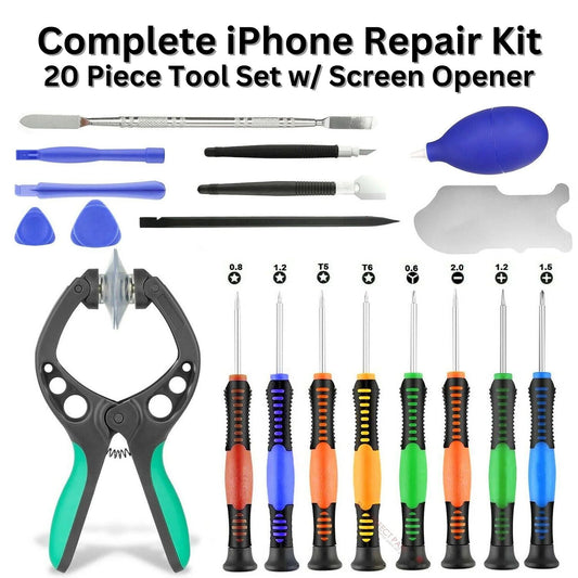 Complete iPhone Repair Solution: 20 Piece Tool Set with Screen Opener - iPhone Repair Kit Readi Gear