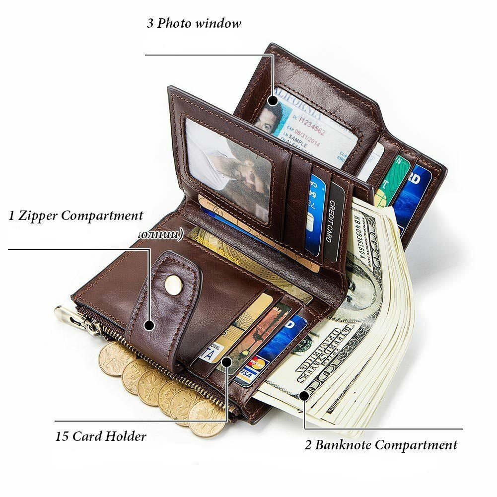 RFID Blocking Anti-Theft Smart Wallet with Bluetooth Alert