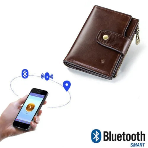 RFID Blocking Anti-Theft Smart Wallet with Bluetooth Alert