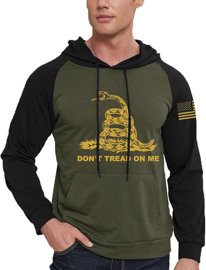 Don’t Tread on Me Hoodie – Men’s USA Flag Patriotic Pullover