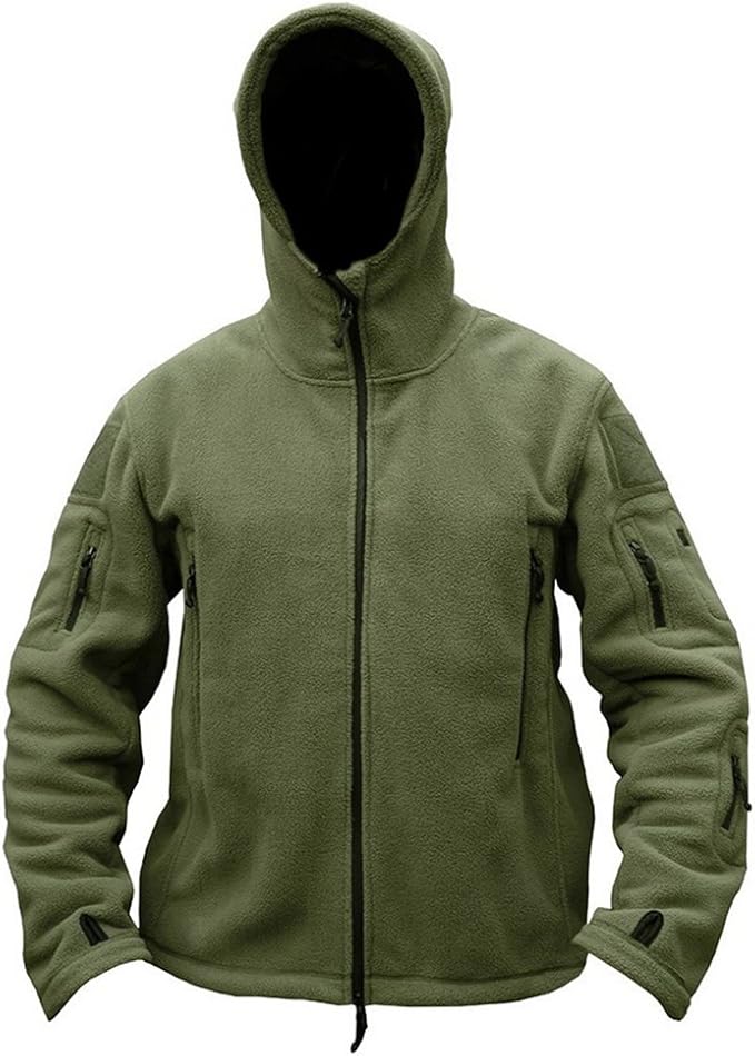 7-Pocket Tactical Fleece Hoodie Jacket