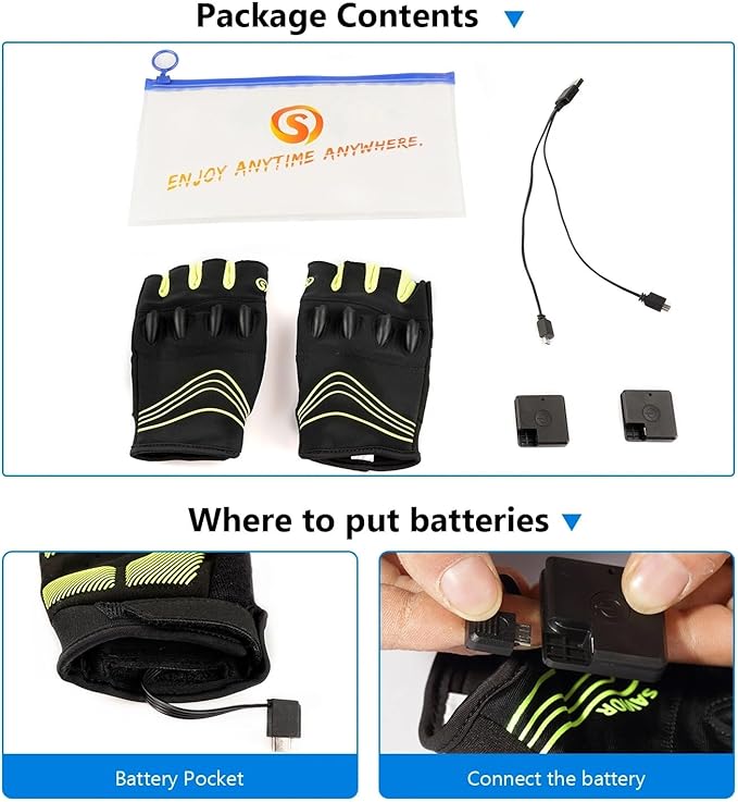 BrightTrail LED Gloves - USB Rechargeable for Cycling, Camping, Fishing