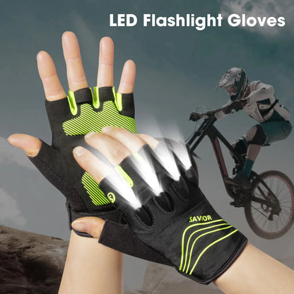 BrightTrail LED Gloves - USB Rechargeable for Cycling, Camping, Fishing