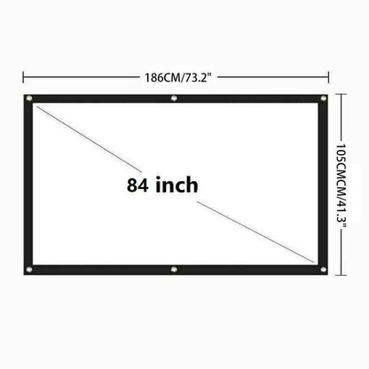 ScreenMagic 16:9 Portable HD Projection Screen - Home & Outdoor Use