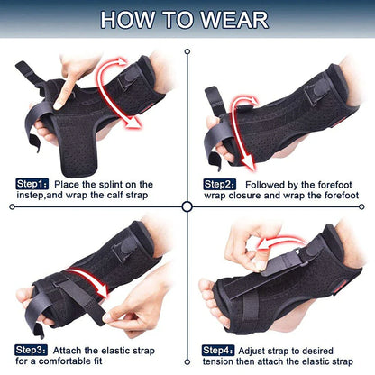 Plantar Relief Pro: Adjustable Night Splint & Foot Drop Brace