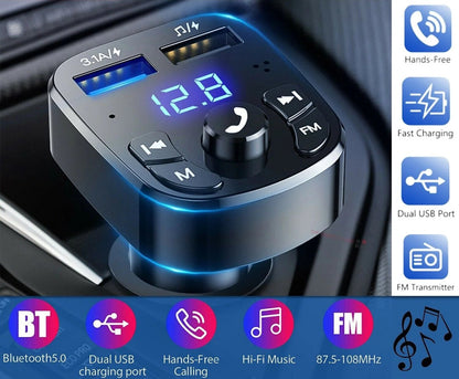 Bluetooth 5.0 Car FM Transmitter product features