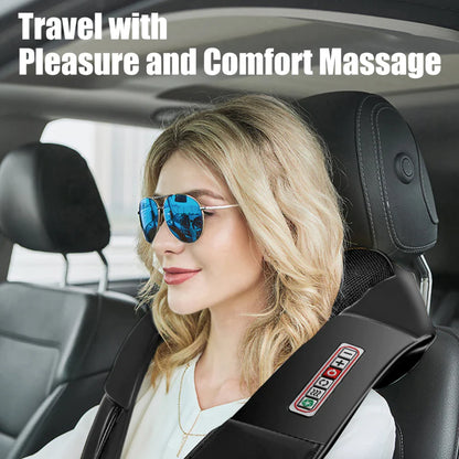 Deep Tissue Heated Shiatsu Massager for Neck, Back, and Shoulders