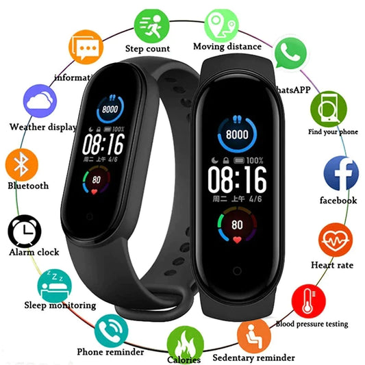 M4 Smart Watch Band - Fitness Tracker with Blood Pressure, Heart Rate & Sleep Detection