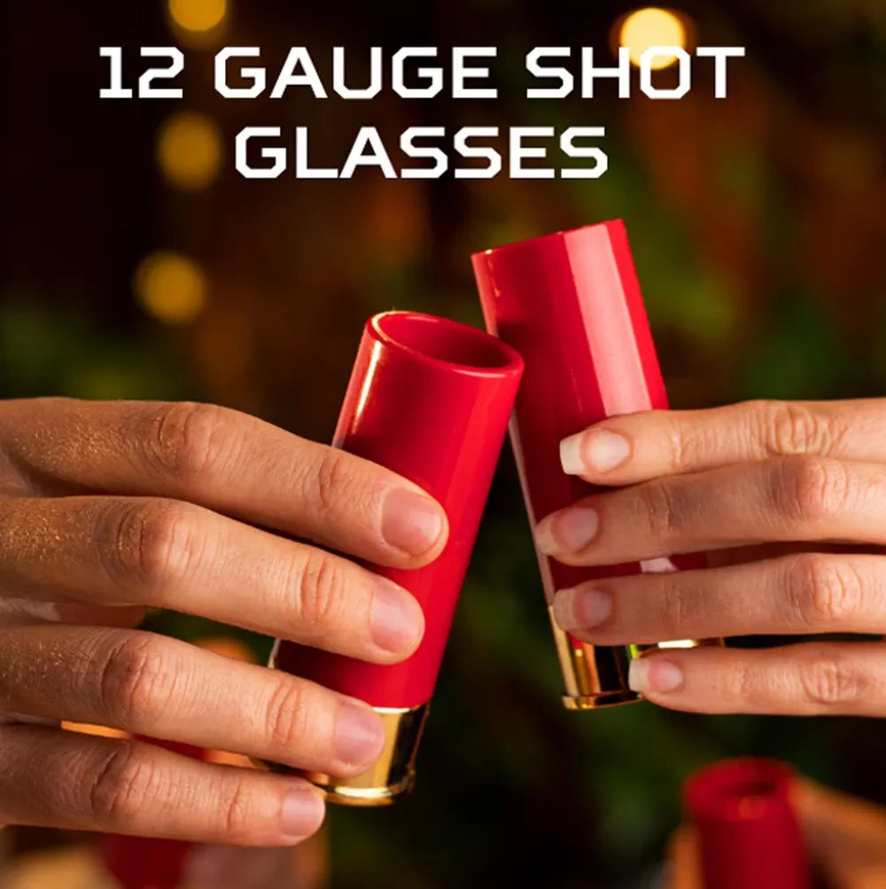 Shotgun Shell Shot Glasses - 4 Piece Set - Shotgun Shell Shot Glasses Readi Gear