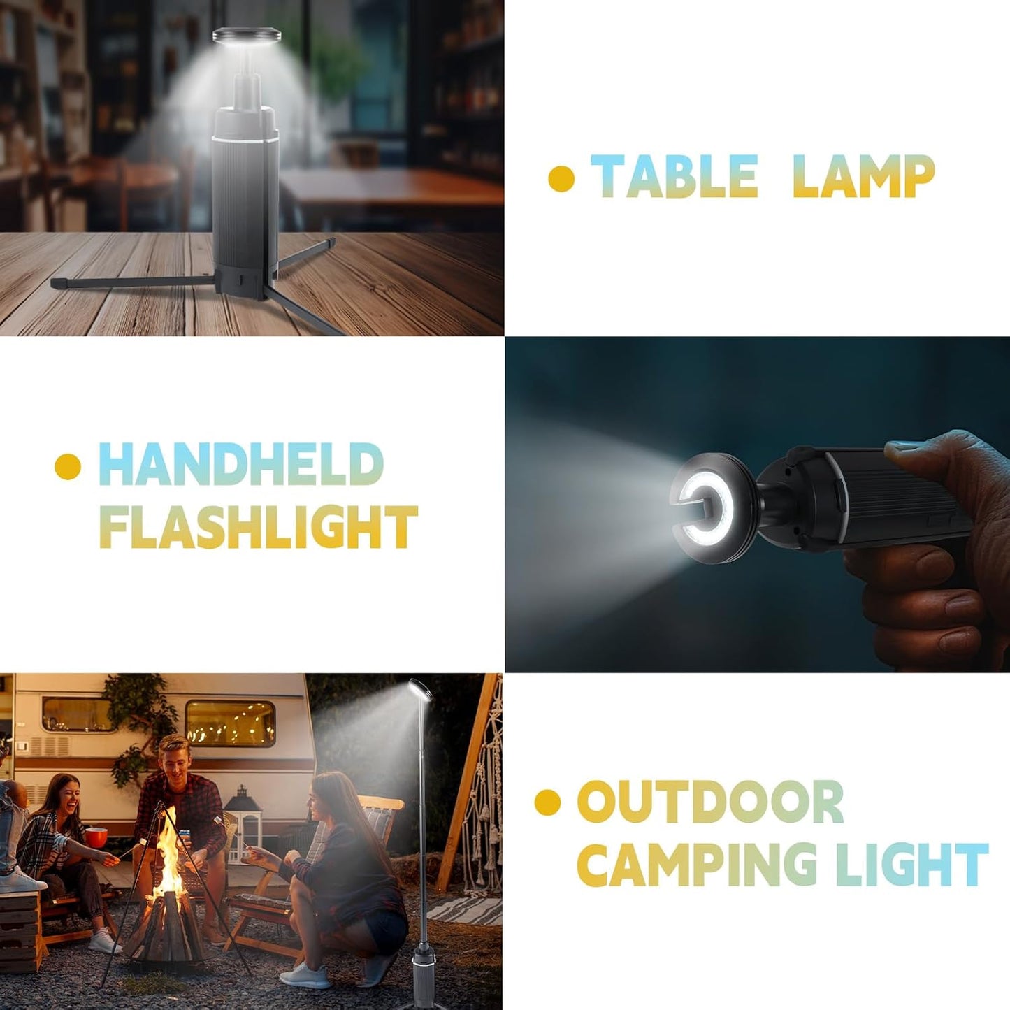 TrailGuard Telescopic LED Camping Lantern & USB Power Bank