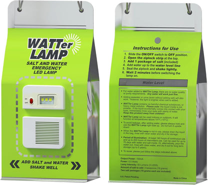 Saltwater Emergency LED Lamp - No Battery Needed