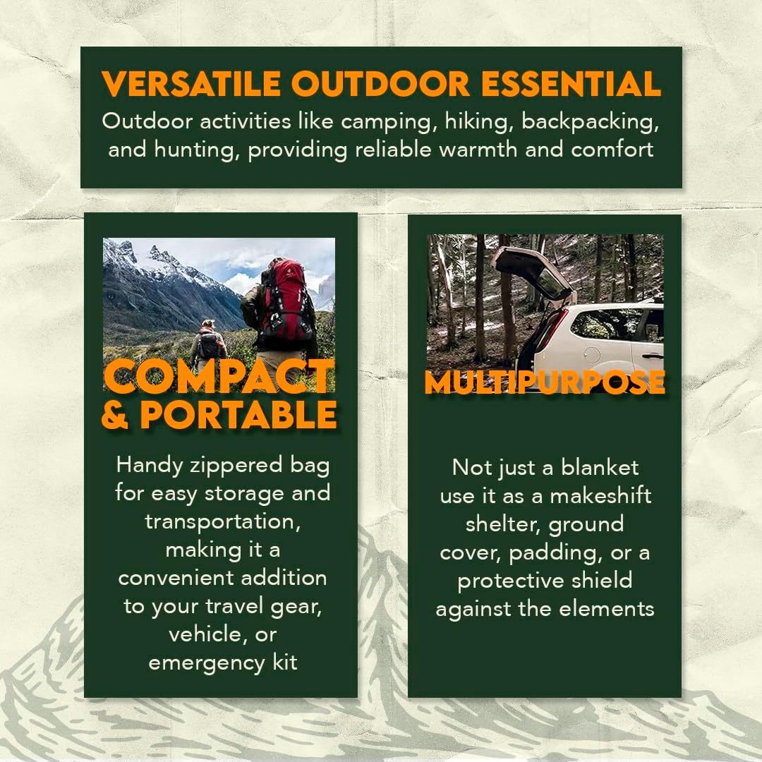 SurvivalShield Wool Blanket - Durable All-Weather Survival Essential