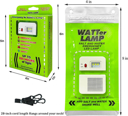 Saltwater Emergency LED Lamp - No Battery Needed