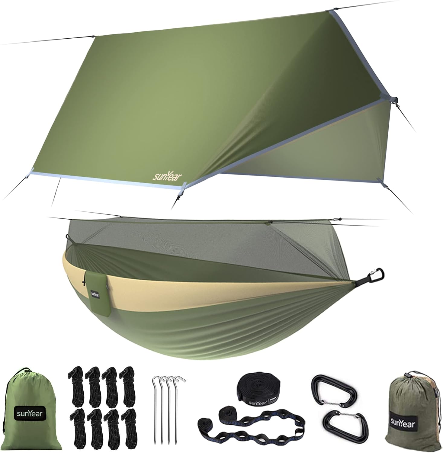 Outlander 2-Person Hammock Tent with Net & Straps - Adventure-Ready