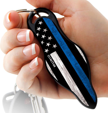 Ultimate Self Defense Keychain, thin blue line.