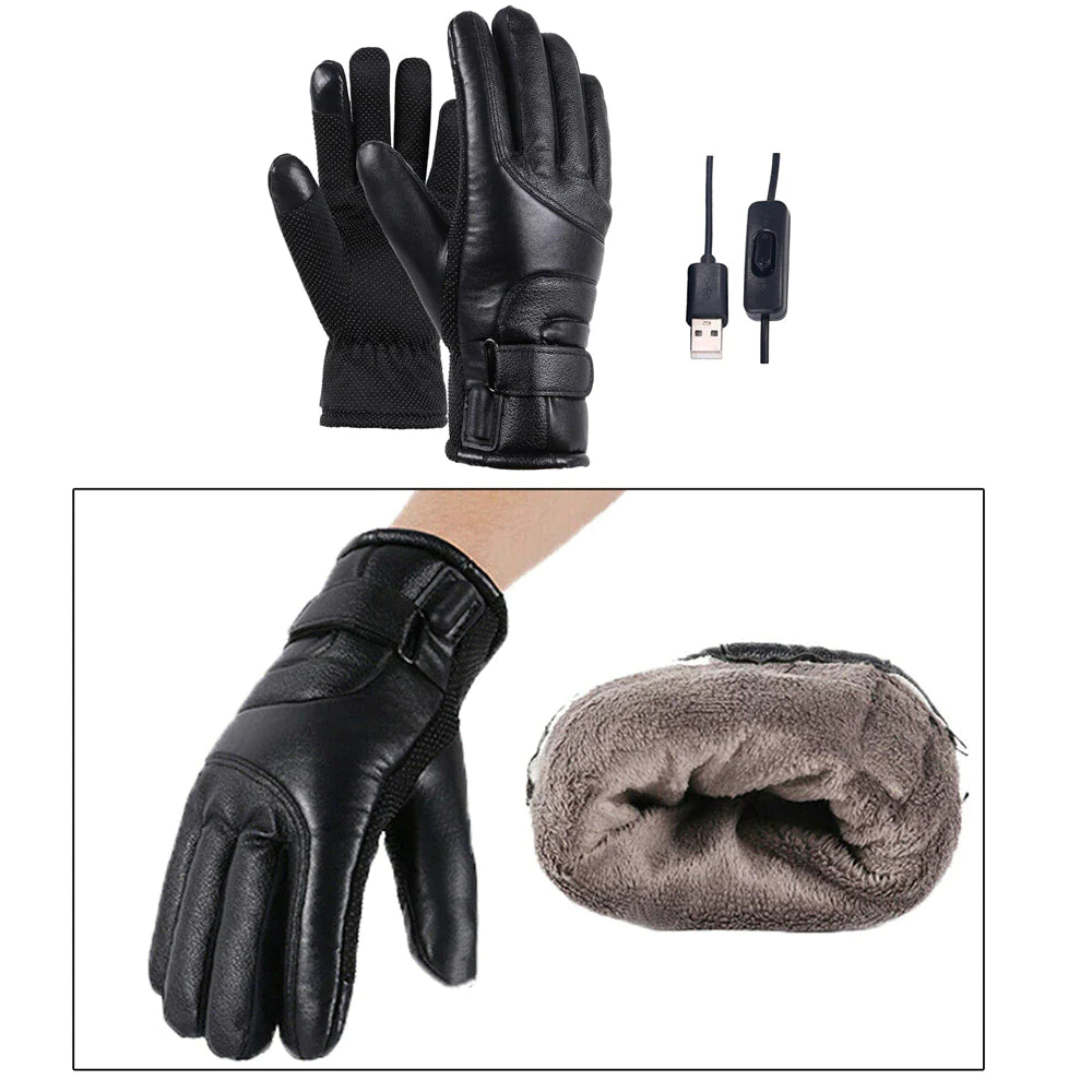 Winter USB Heated Gloves - Thermal, Waterproof, Touchscreen Hand Warmers