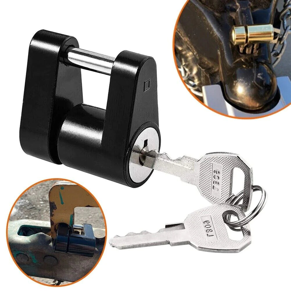 SafeTow Trailer Hitch Coupler Lock: Security for Towing Boats, RVs, Trucks, Cars - Trailer Hitch Coupler Lock Readi Gear