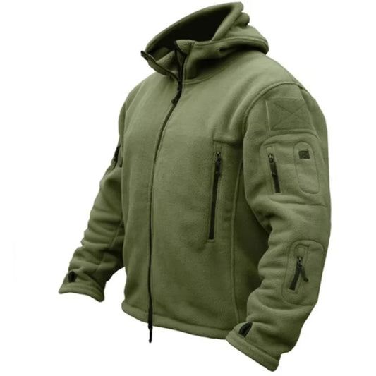 7-Pocket Tactical Fleece Hoodie Jacket