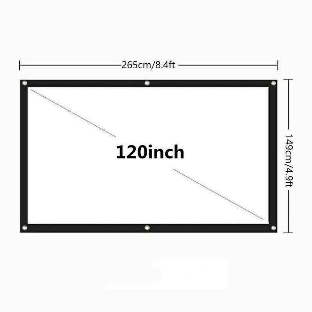 ScreenMagic 16:9 Portable HD Projection Screen - Home & Outdoor Use