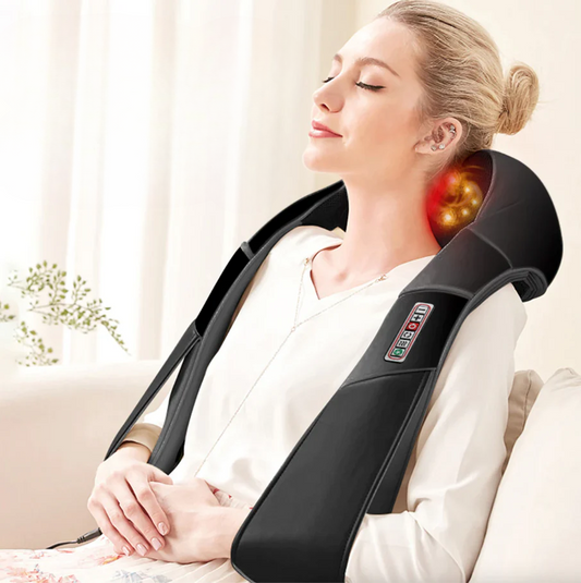 Deep Tissue Heated Shiatsu Massager for Neck, Back, and Shoulders
