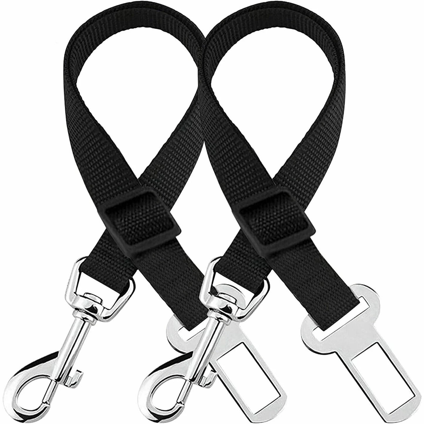 PetSecure Adjustable Seatbelt Harness – Car Safety Lead (2 Pack)