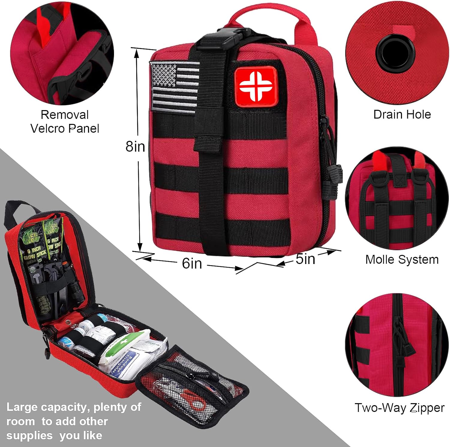 All-in-One Camping Survival Kit - 142-Piece First Aid & Tactical Gear