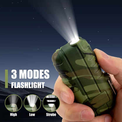 All-in-One Survival Plasma Lighter & Flashlight - USB Rechargeable, Waterproof