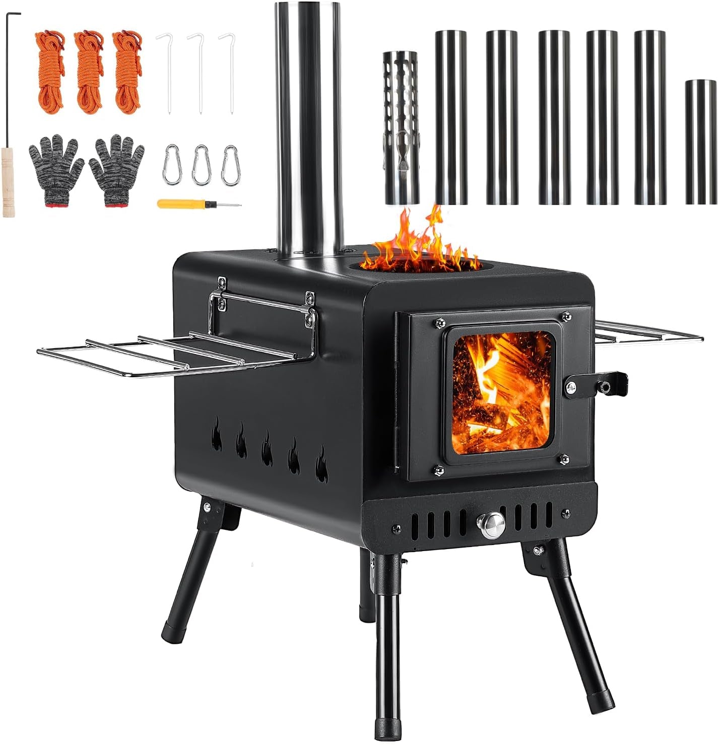 GlacierForge Tent Stove - Portable Heating & Cooking Solution