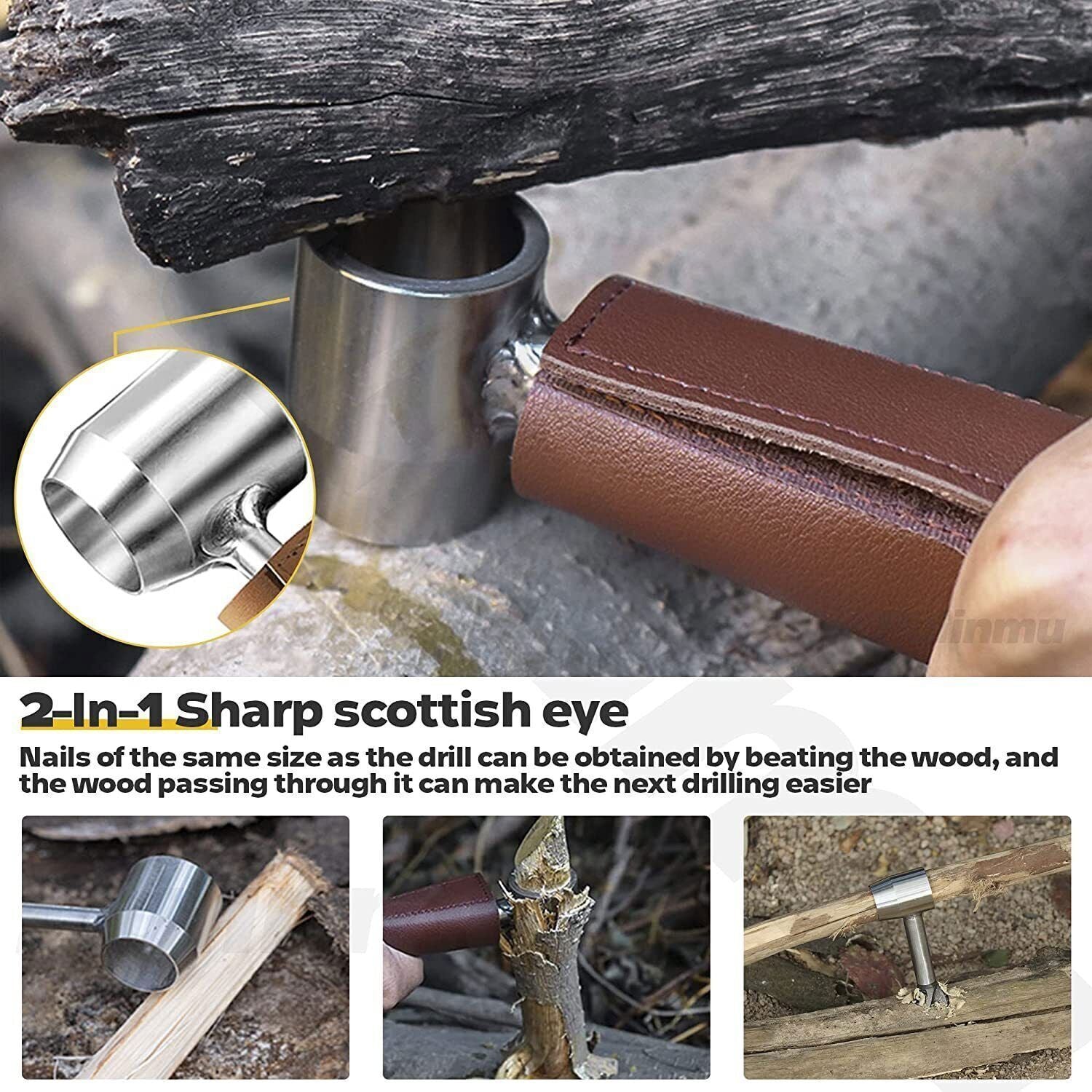 Survivor’s Auger Drill Tool - Handheld Bushcraft & Camping Essential