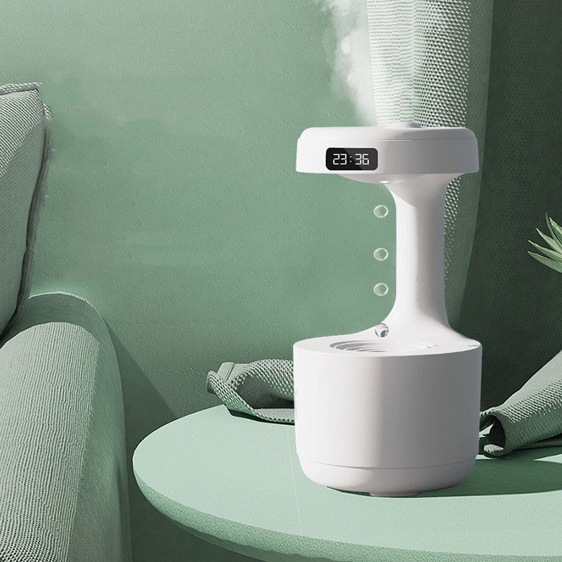 GravityFlow LED Humidifier - Anti-Gravity Mist, Aroma Diffuser & Clock