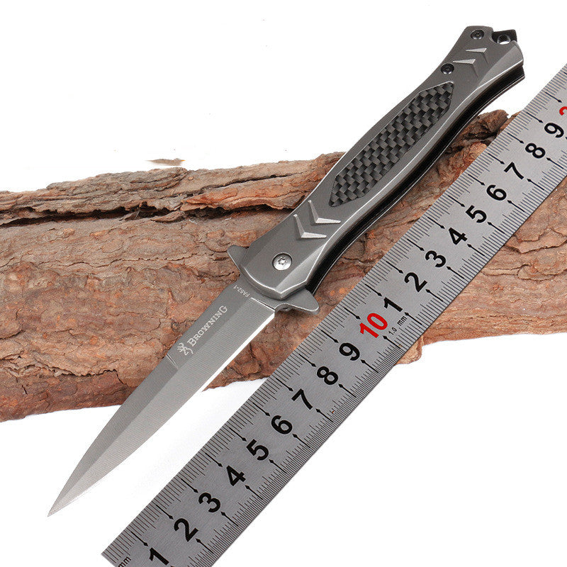 Browning Multifunctional Survival Knife - Steel & Carbon Fiber Handle