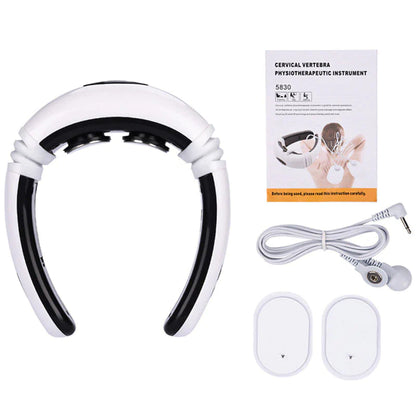 Electric Pulse Neck Massager for Pain Relief - 8 Modes & Magnetic Therapy