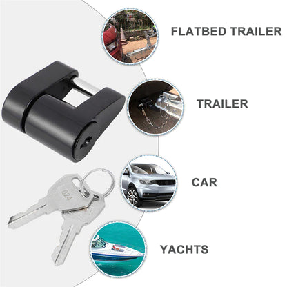 SafeTow Trailer Hitch Coupler Lock: Security for Towing Boats, RVs, Trucks, Cars - Trailer Hitch Coupler Lock Readi Gear