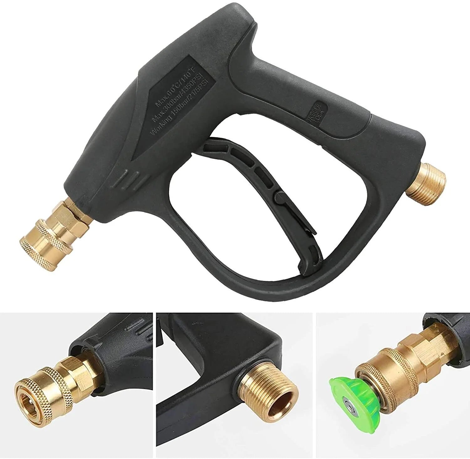 TurboJet 4000 - High Pressure Car Wash Foam Sprayer Gun Set with 5 Nozzles